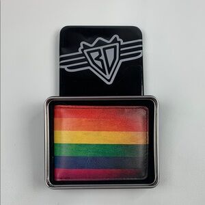 Buckle Down Rainbow Stripe Bifold Wallet Multicolored ID Pocket cards cash NEW